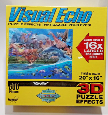 Hobbico Visual Echo 3-D Puzzle 500 Pieces MIGRATION 20''x16'' Factory Sealed