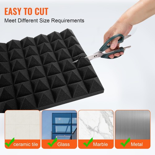 VEVOR Acoustic Foam Panels 36 Pack 12 x 12 x 2 in for Studio Wall and Ceiling - Picture 4 of 12