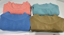 Vintage Lot Of 4 Judy Bond Sweaters Size Large . Beautiful Colors Nice Condition