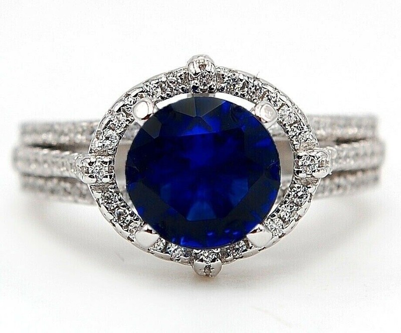 3CT Heat Treated Kyanite 925 Solid Sterling Silver Ring Sz 7 &6-7