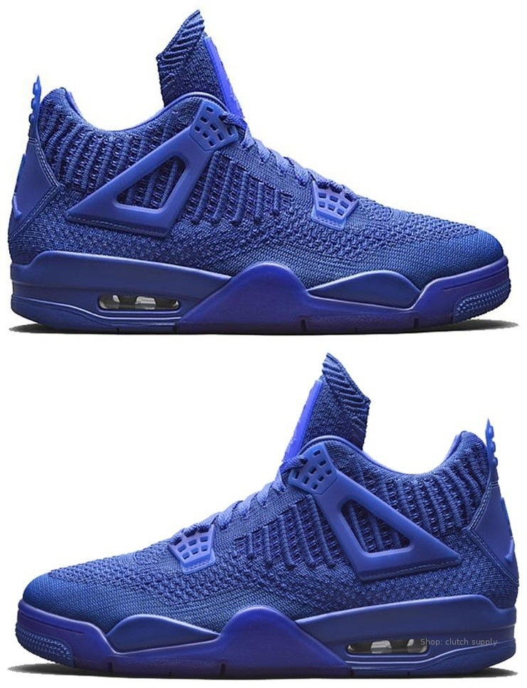 Size 9.5 - Air Jordan 4 Retro Flyknit Hyper Royal for sale online