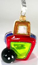Hallmark Borsa da bowling in vetro e ornamento palla Made in Poland alta 3,75 pollici