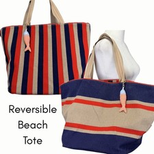 Universal Thread Reversible Canvas Beach Tote...