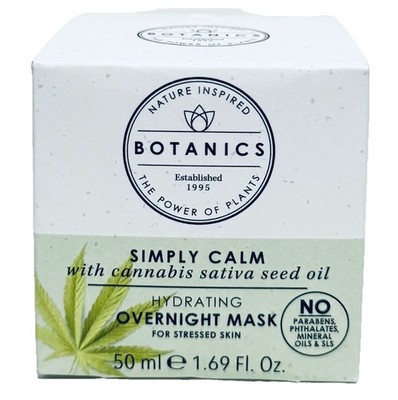 Botanics Simply Calm, Sativa Seed Oil Hydrating, Overnight FACE Mask, 1.69 fl Oz