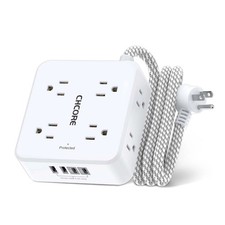Surge Protector Power Strip 5Ft Cord 8 Outlets 4 USB 2 USB C Charging Ports Plug