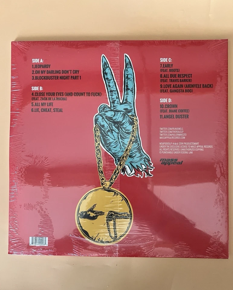Run the Jewels 2 Special Edition 180GM Teal 2 Vinyl LP New Sealed (Record, 2014) - Image 2 of 4