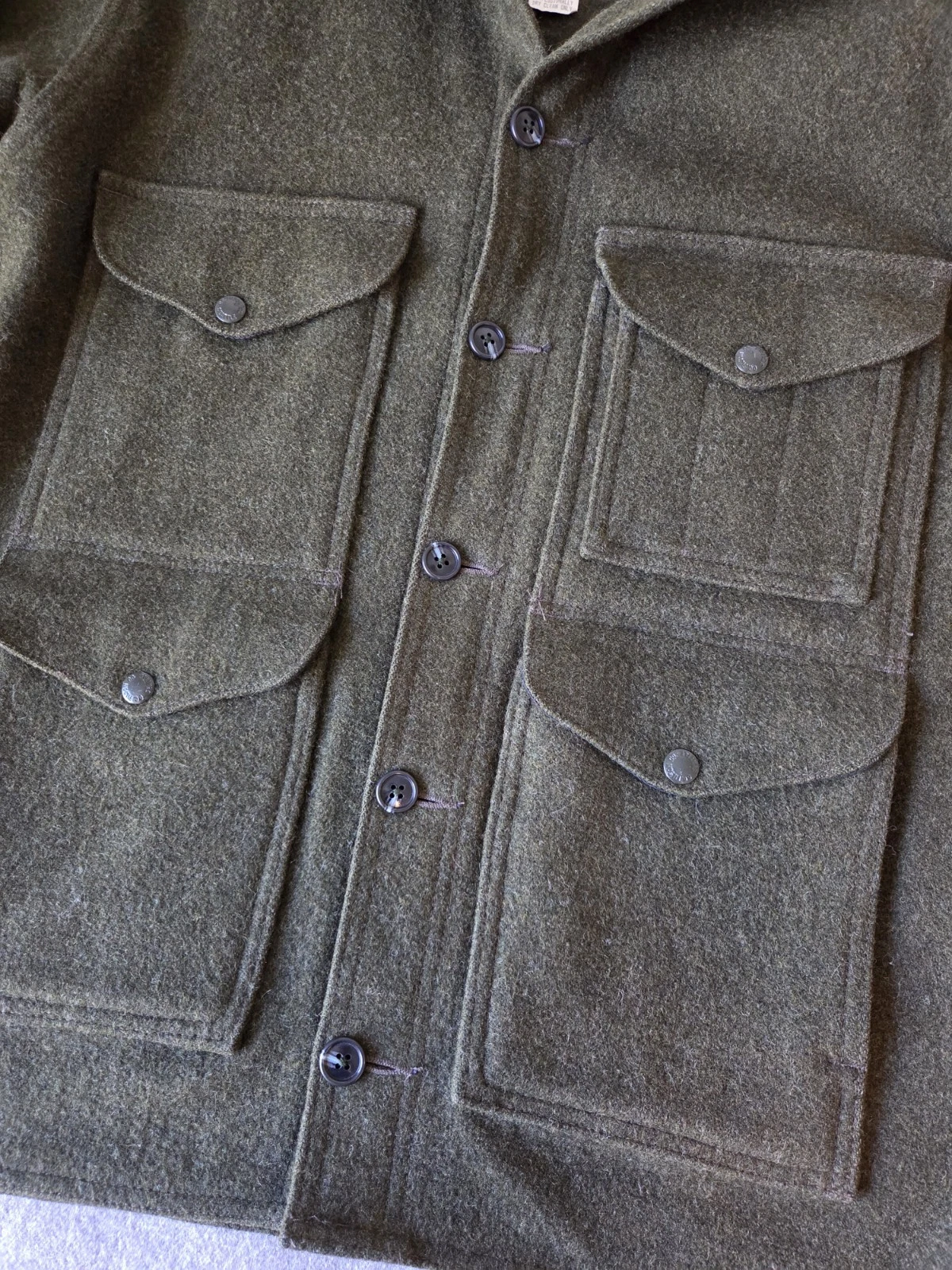 Filson Mackinaw Wool Cruiser Jacket | Size 40 | Forest Green | MSRP $599 | MiUSA - product detail image 9
