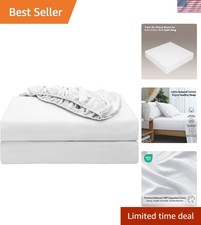 Cotton Twin XL Fitted Sheet 2 Pack 600 TC Deep Pocket Egyptian Bed Sheet