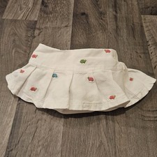 Y2K 2007 Gymboree White Tennis Match Turtle Skort Bloomers Girls 6-12 Months