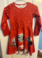 Girls Christmas Dress 2-Piece Jammie Set Sz 8
