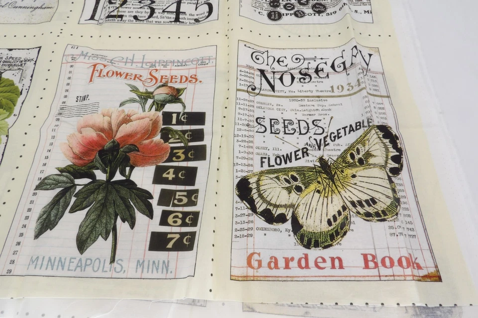 J. Wecker Fresch para Riley Blake "Diario de Arte" - Parche de Prensa de Flores Panel de 24" Foto 2 de 4