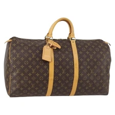 LOUIS VUITTON Monogram Keepall 55 Boston Bag M41424 LV Auth 143532