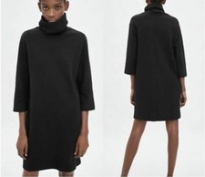 ZARA Gray Turtleneck Oversized Sweatshirt Dress S