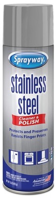 Sprayway Stainless Steel Cleaner 15 Ounces Water Based Streak Free Formula