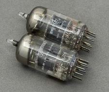 (2) NOS Hewlett Packard GE 12AT7 Vacuum Tubes Short Gray Plates NOS Amplitrex