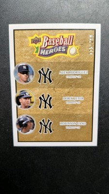 Alex Rodriguez/Derek Jeter/Robinson Cano 2008 Upper Deck Heroes #188 Beige #/299