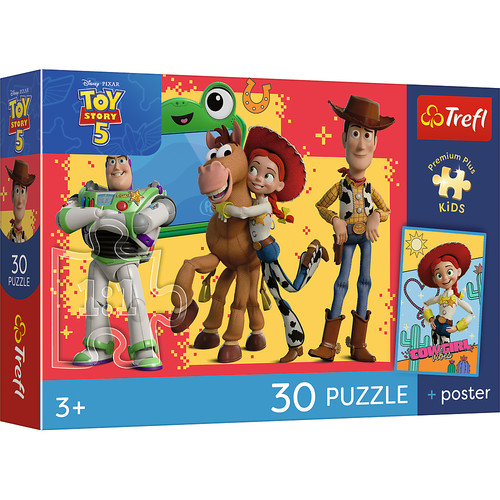 30 Piece Toy Story 5 Jigsaw Puzzle Childrens Woody Buzz Lightyear + FREE Poster