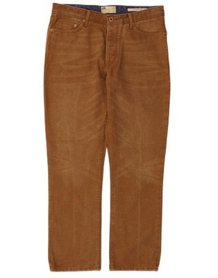 Marks & Spencer Herren Straight Jeans W32 L29 Braun Baumwolle DV29