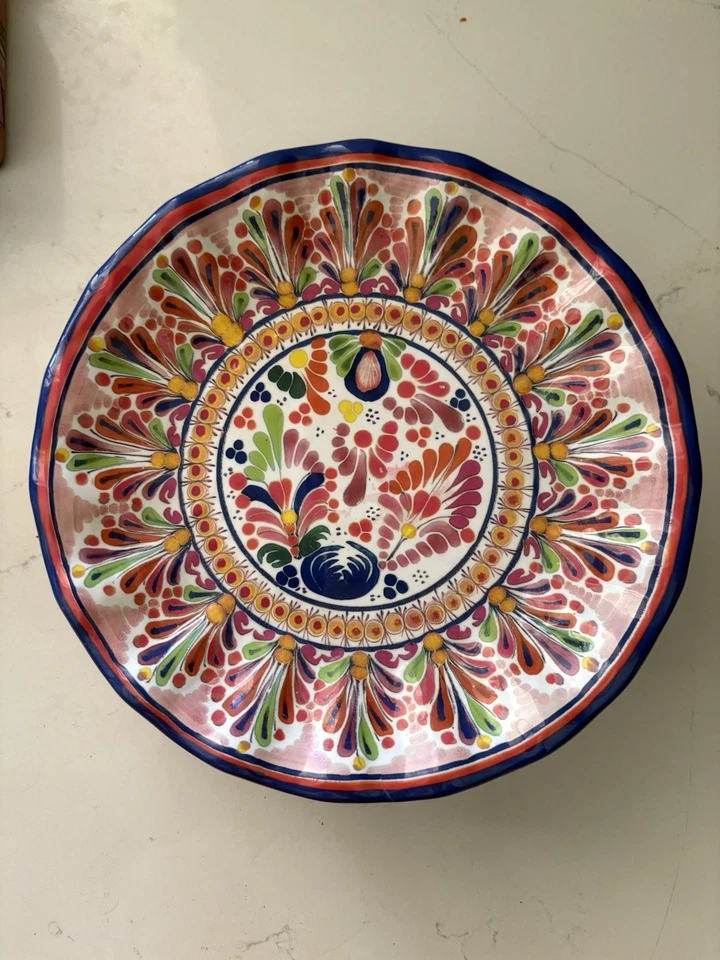 "Juego de 4 platos de melamina Pottery Barn de 8"" estilo español Del Sol" Foto 2 de 4