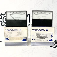 Lot Of 2 Yokogawa 260240LSPK AC Ammeter 0-5A 3” 2.5”
