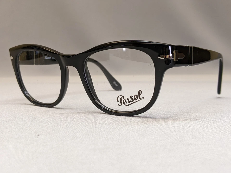Persol PO3270V 95 квадратные оправы для очков, черный/демонстрационный объектив, 52 мм, сделано в Италии - Изображение 2 из 4