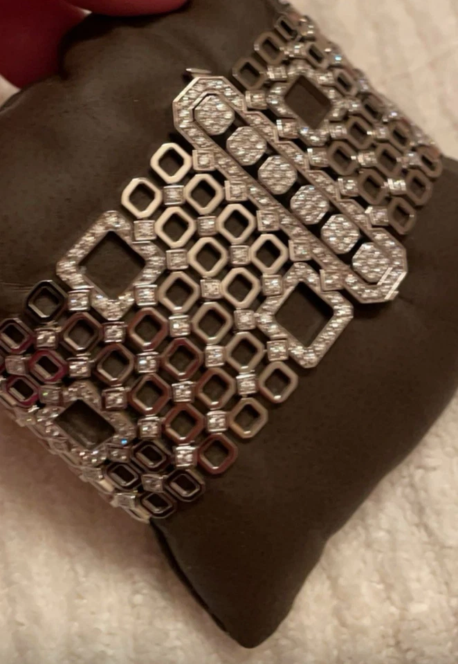 Brazalete Damiani joyería fina diamantes oro blanco 18k Foto 2 de 4