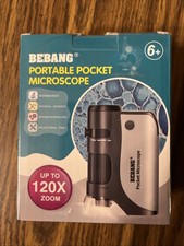 Pocket Microscope,60X-120X Handheld Mini Microscope for Kids with LED - BEBANG