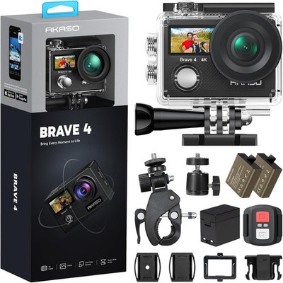 AKASO Brave 4 Action Camera 4K 30fps 20MP EIS WiFi Remote
