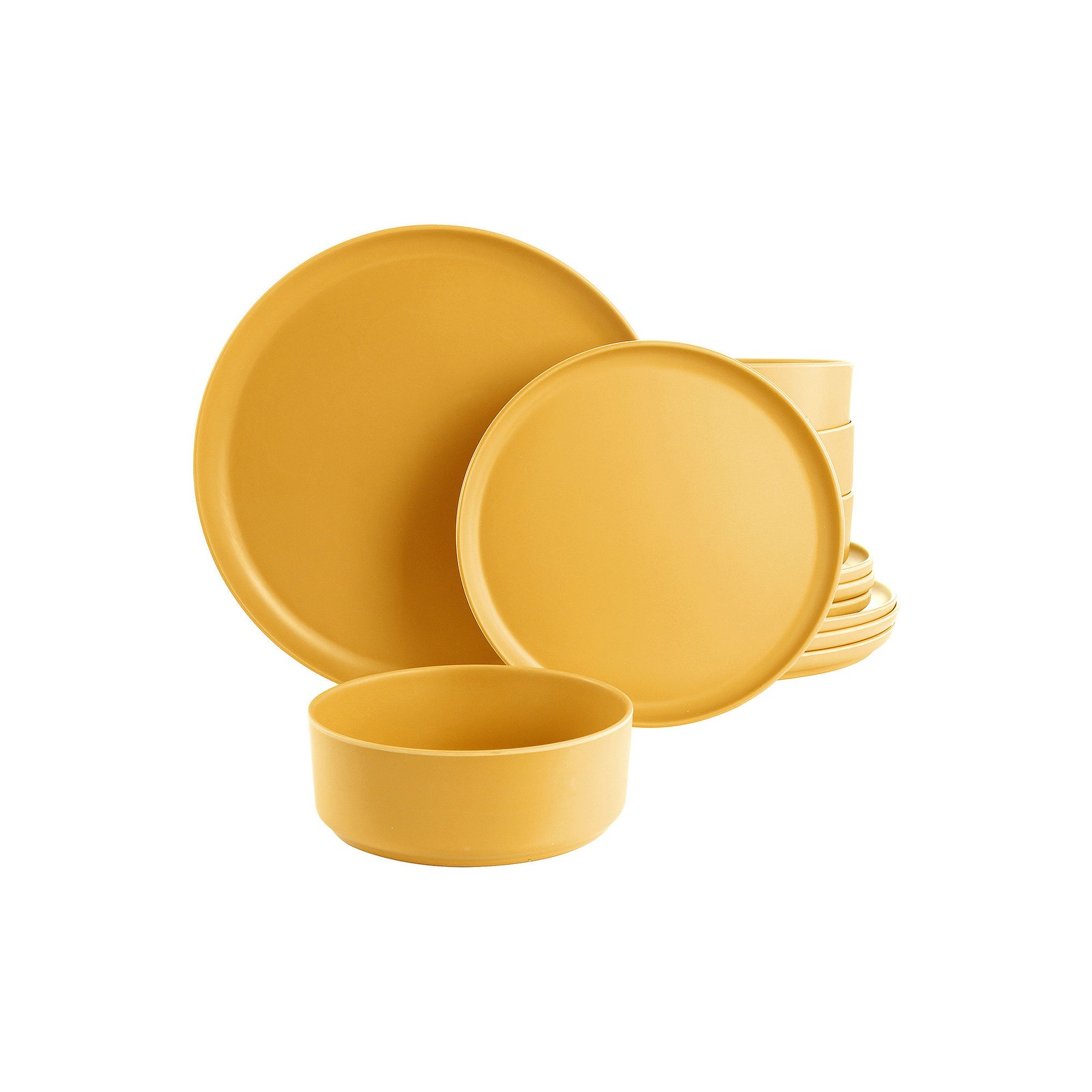 Gibson 12-Pc Melamine Dinnerware Set 975118980M - YELLOW ONE SIZE 13890₽