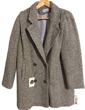 Vintage NEW Forecastor of Boston 90 Wool Blend Tweed Double Breasted Coat 9/10