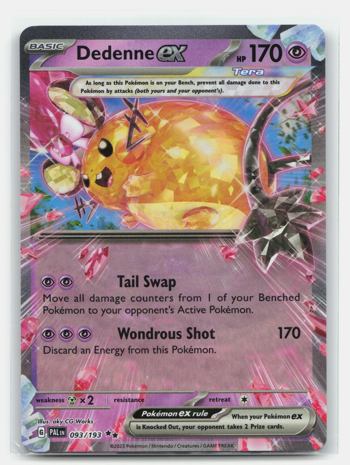 Dedenne ex 093/193 Double Rare Paldea Evolved Pokemon Holo Near Mint