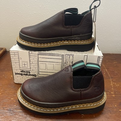 Georgia Kids Boys Soggy Brown Leather Little Giant Romeo Slip On Shoes Size 13 