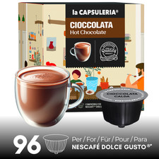 Chocolate 96 Pods Compatible with Nescafé Dolce Gusto 0.28 per lighter