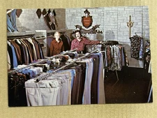 Postcard Youngstown Ohio Wissenbach's Rampart Room Men's Clothing Store Fashion