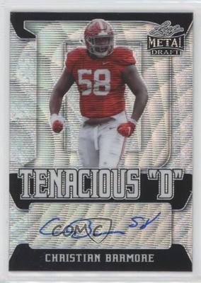 2021 Leaf Metal Draft Silver Wave /75 Christian Barmore Rookie Auto RC uk2