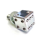 Real Dice "Chrome & Clear Dot" Custom Bolt for Harley Mounting Seat to Fender