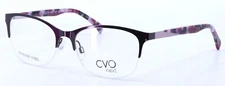 CLEARVISION CVO NEXT DAVENPORT Aubergine Womens Half Rim Eyeglasses 52-17-130
