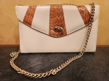 Vintage BAGS by MARQUISE Shoulder Purse Handbag Gold Chain Snakeskin Embleshment