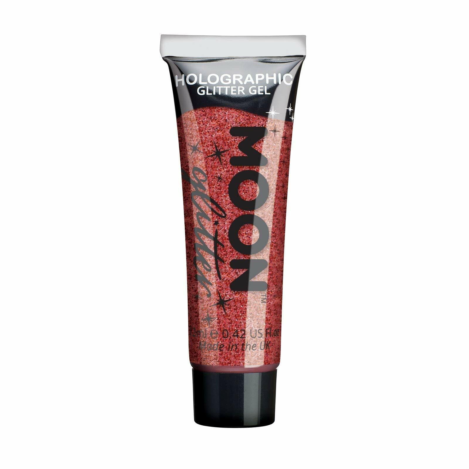 Glitter Olografico Gel Per Viso e Corpo by Moon Glitter - 12ml - Rosso - Pittura