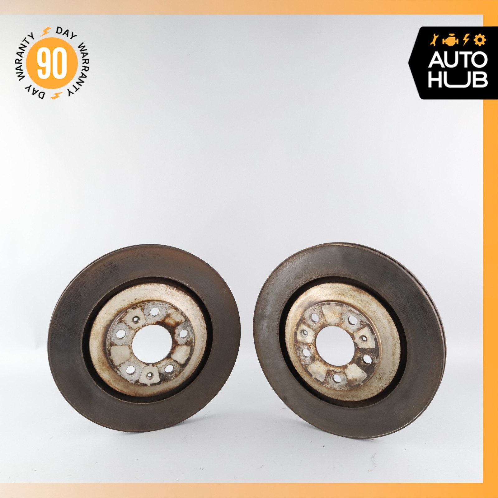 03-18 Bentley Continental Flying Spur Rear Left & Right Brake Rotors Disc OEM