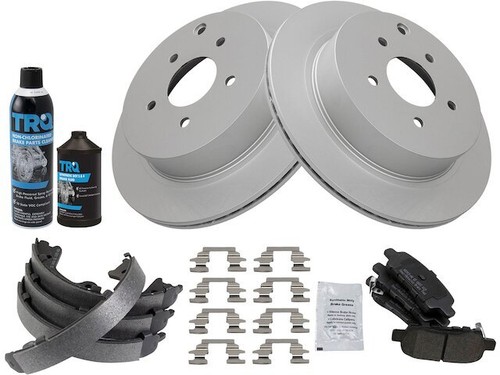 Rear Brake Pad Rotor Shoe Drum Kit For 2013 Infiniti JX35 VR782WP