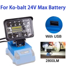Cordless Camping Light For Ko-balt 24V Max Battery Powered LED Work Light w/USB