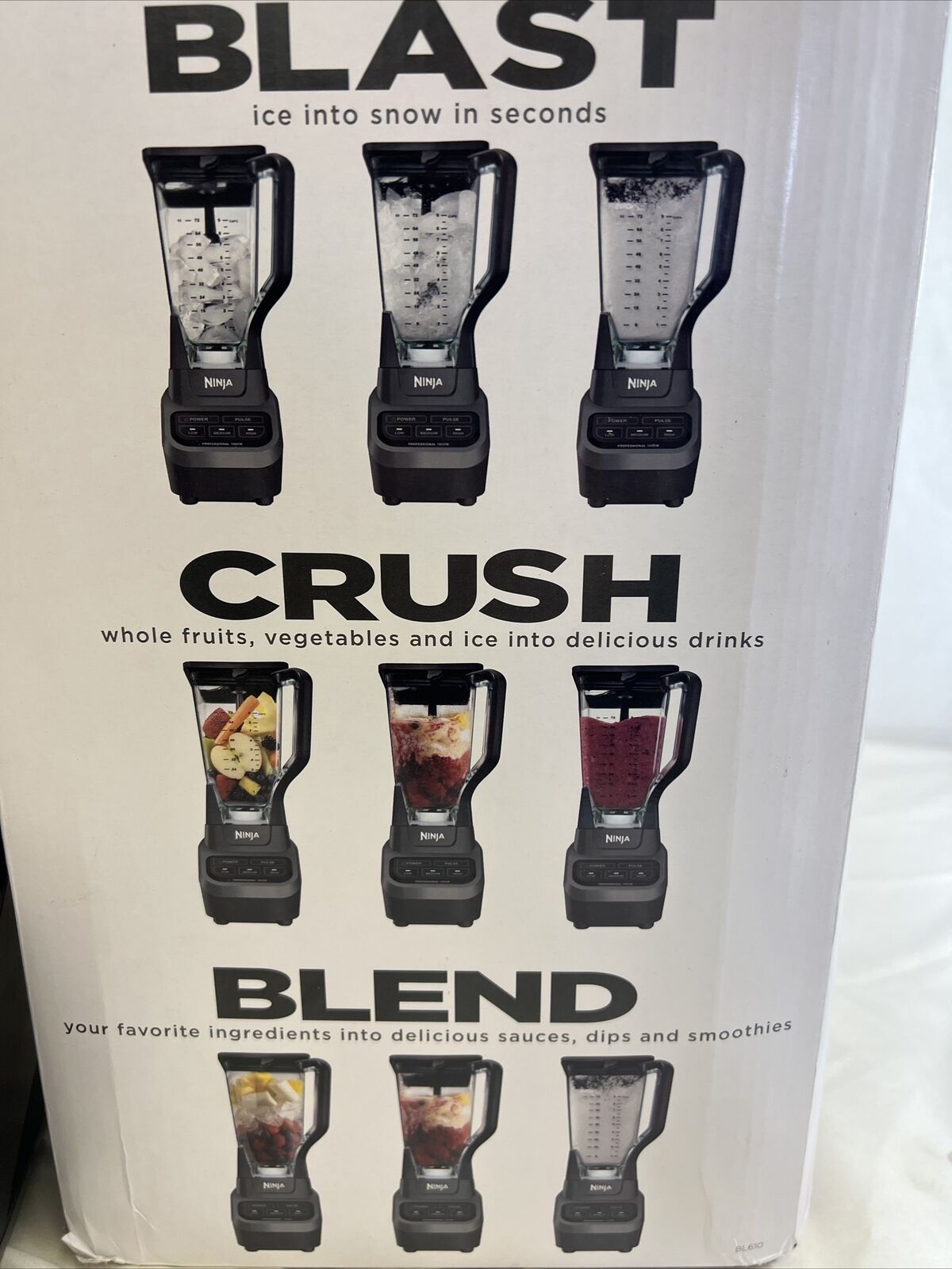 Ninja Professional 1000-Watt Blender, BL610 - Open Box Used