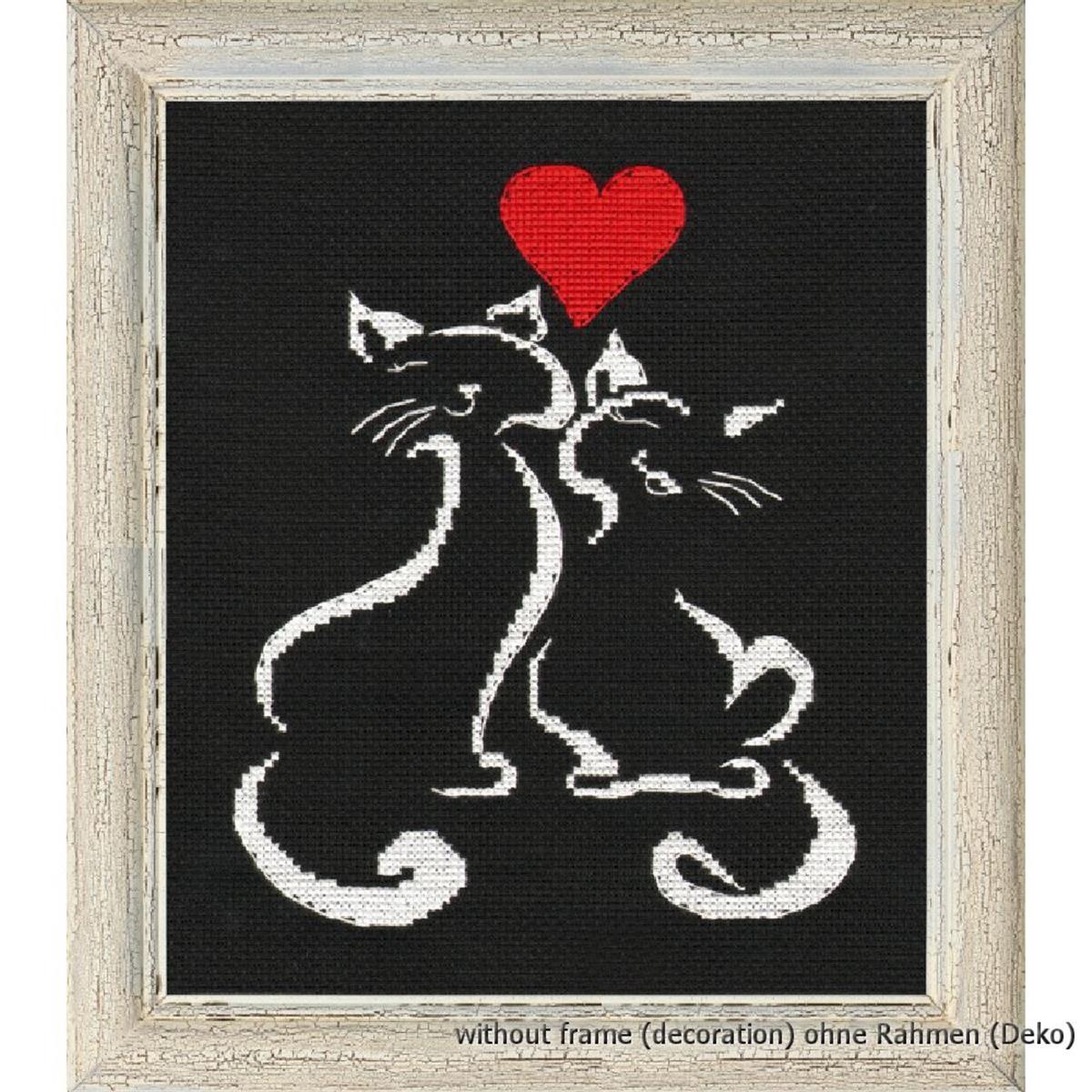 Oven counted cross stitch kit ""L'amour"", 15x19cm, DIY