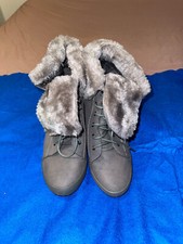 Odeon ladies leather winter warm shoes size 5