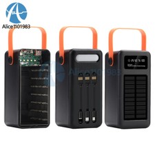 Solar 22.5W Fast Charging Mobile Power Bank DIY Case Kit fit 28x18650 Battery