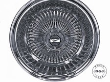 13x7 Zenith Style Rev 100 Spokes Straight Lace Chrome Lowrider Wire Wheel Rims