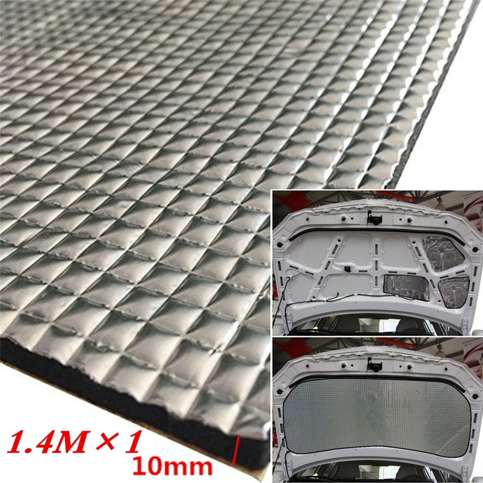 1.4M 10mm Car Firewall Sound Deadener Heat Insulation Deadening Material Mat Pad - Image 2 of 4