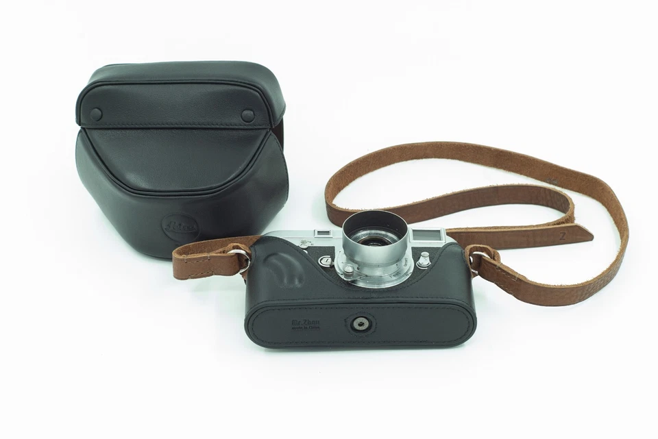 Funda de cuero con cubierta completa negra Mr. ZHOU para cámaras fotográficas Leica M2 M3 M4 M6 M7 MP Foto 2 de 4