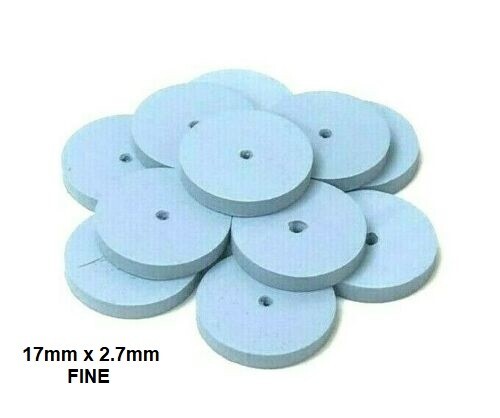 Silicone Polishing Wheels Square Edge 5/8" Blue Fine Jewelry EVE Germany Pack 6 - Picture 1 of 5